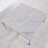 Table basse years 70' marble and chromium acier