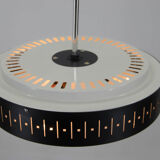 Mid-century black and white chandelier, 1960