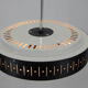 Mid-century black and white chandelier, 1960