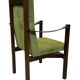 Vintage armchair solid wenge design 60s leather armrests design