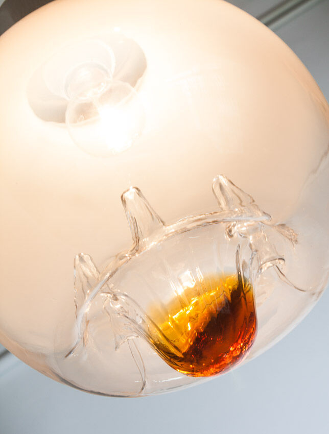 Vintage mazegna crystal ceiling lamp, Italy, 1970