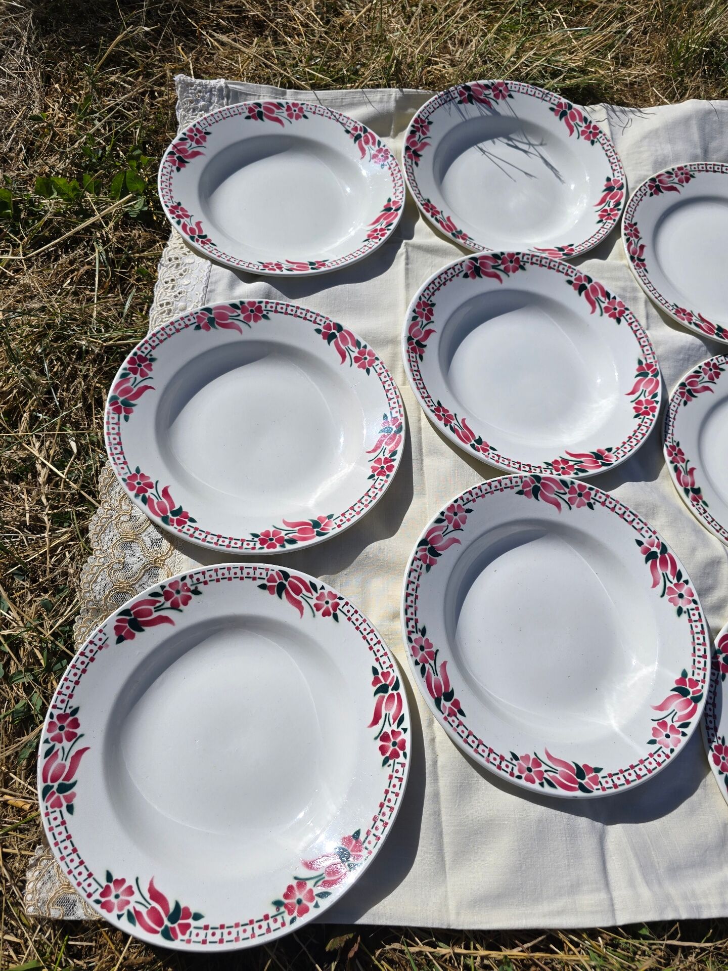 Lot of 10 deep and flat plates Ceranord St Amand model Roubaix +2