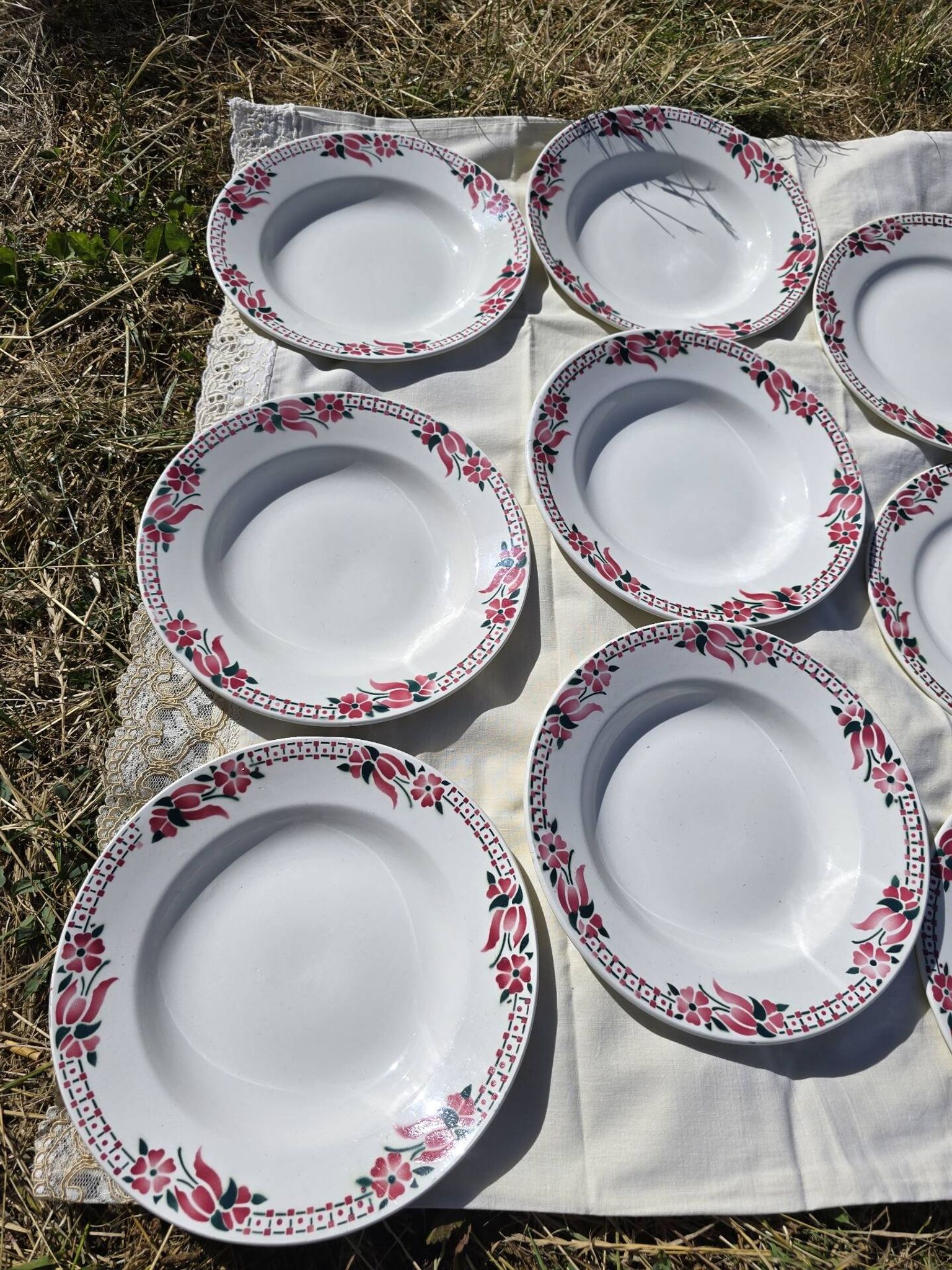 Lot of 10 deep and flat plates Ceranord St Amand model Roubaix +2
