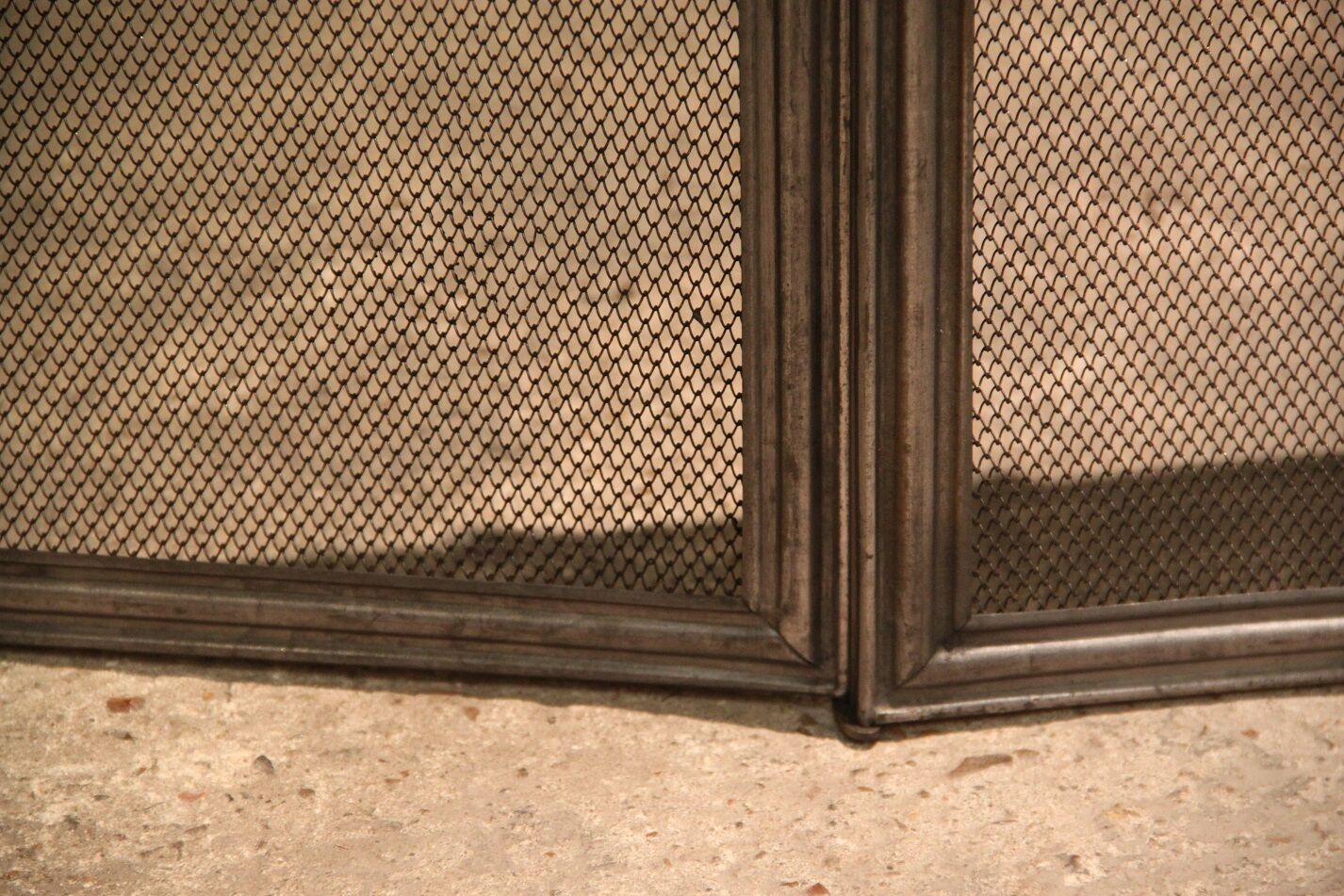 old brass foldable fire barrier
