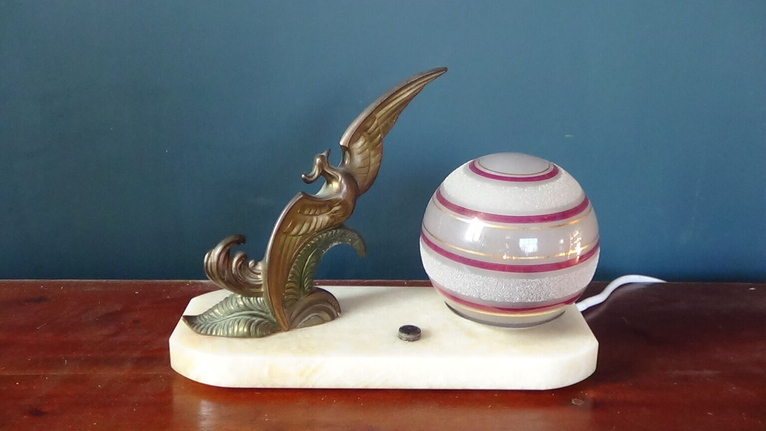 Marble Art Deco Lamp