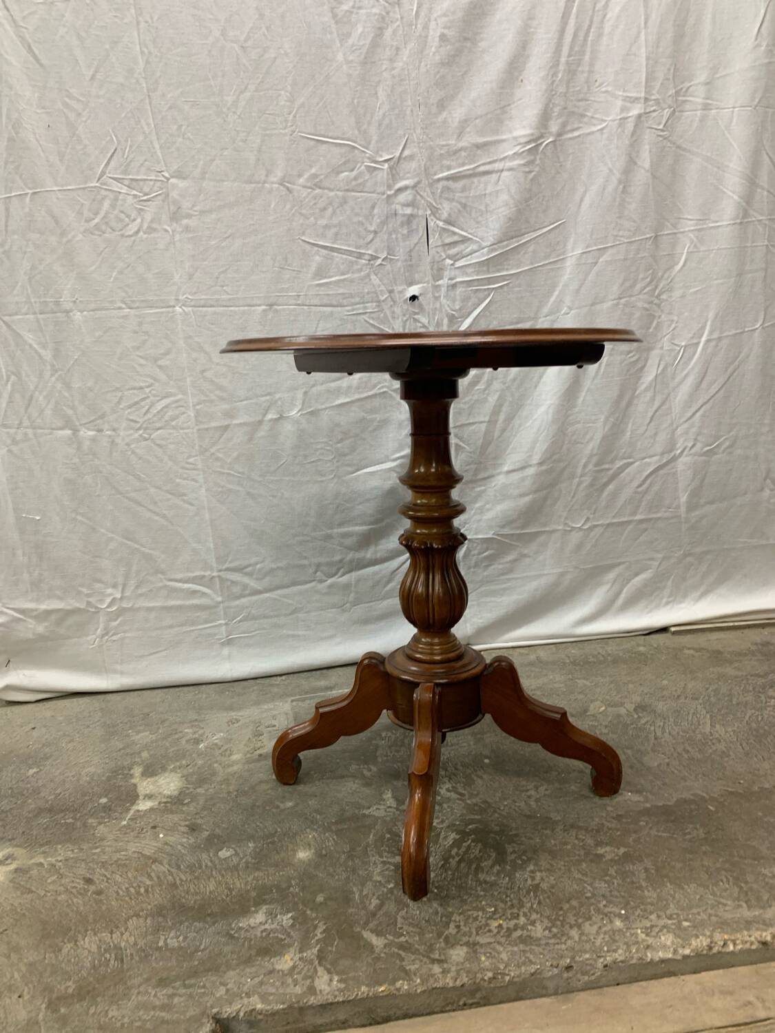 Antique Louis Philippe Walnut Tilting Pedestal Table