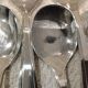 12 silver-plated ice cream scoops, goldsmith Frionnet, art deco style