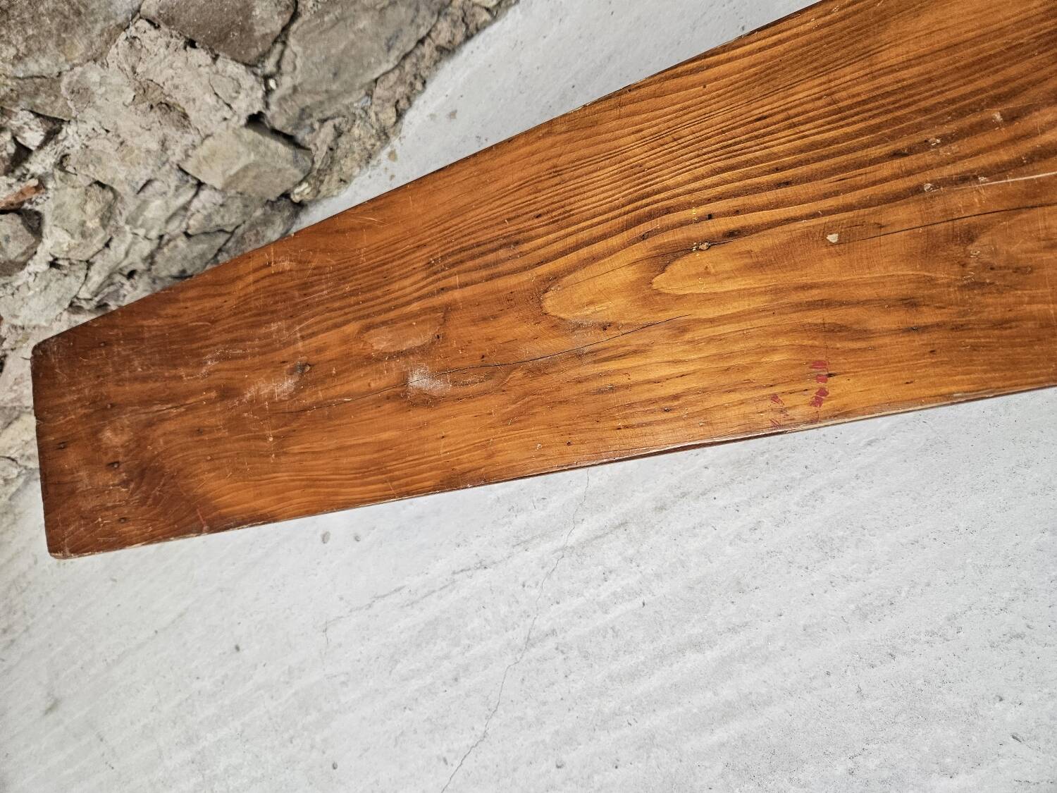 solid pine bench nursery school 1970 vintage