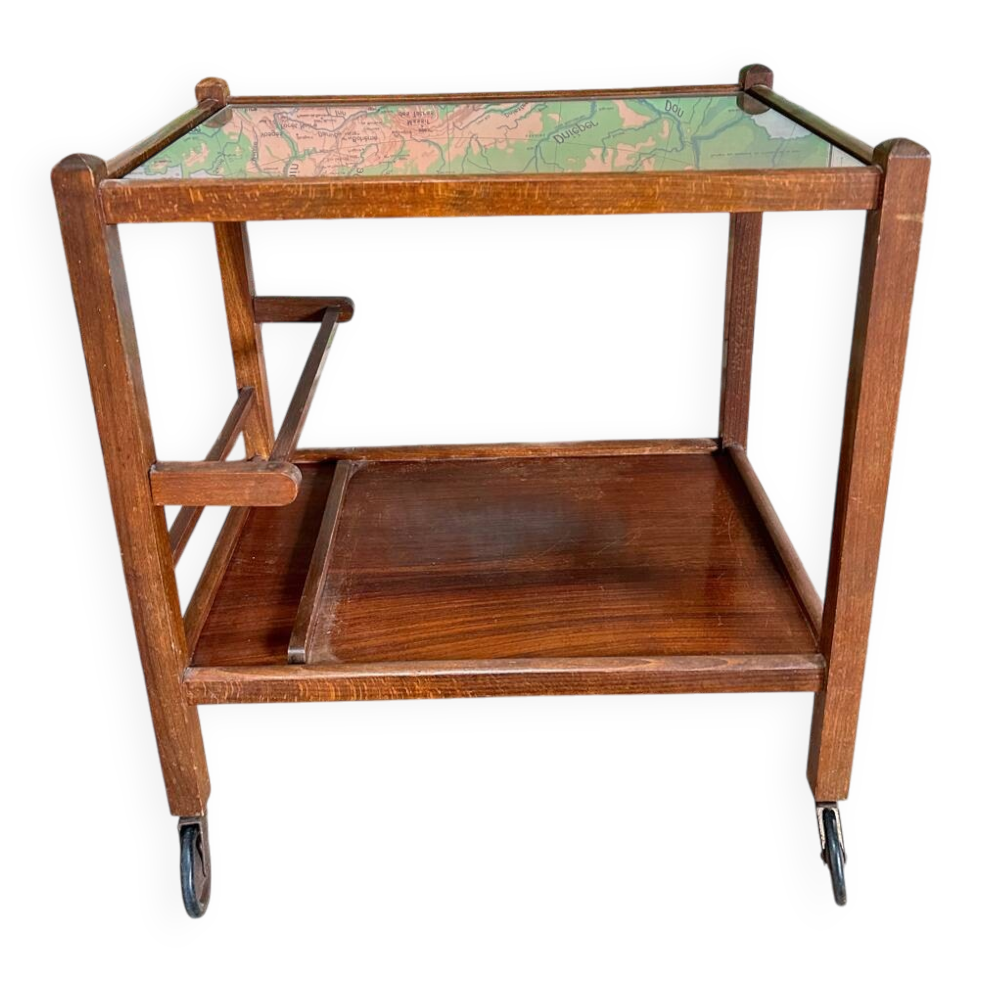 Bar - antique serving trolley on wheels