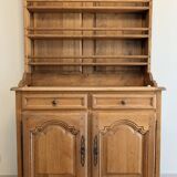 Buffet two bodies Old Furniture in solid oak, Italian rustic style
