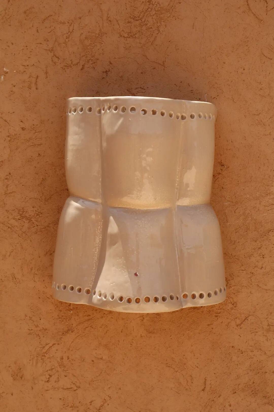 Sculptural ceramic wall light