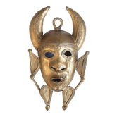 Masque Africain en laiton, années 70