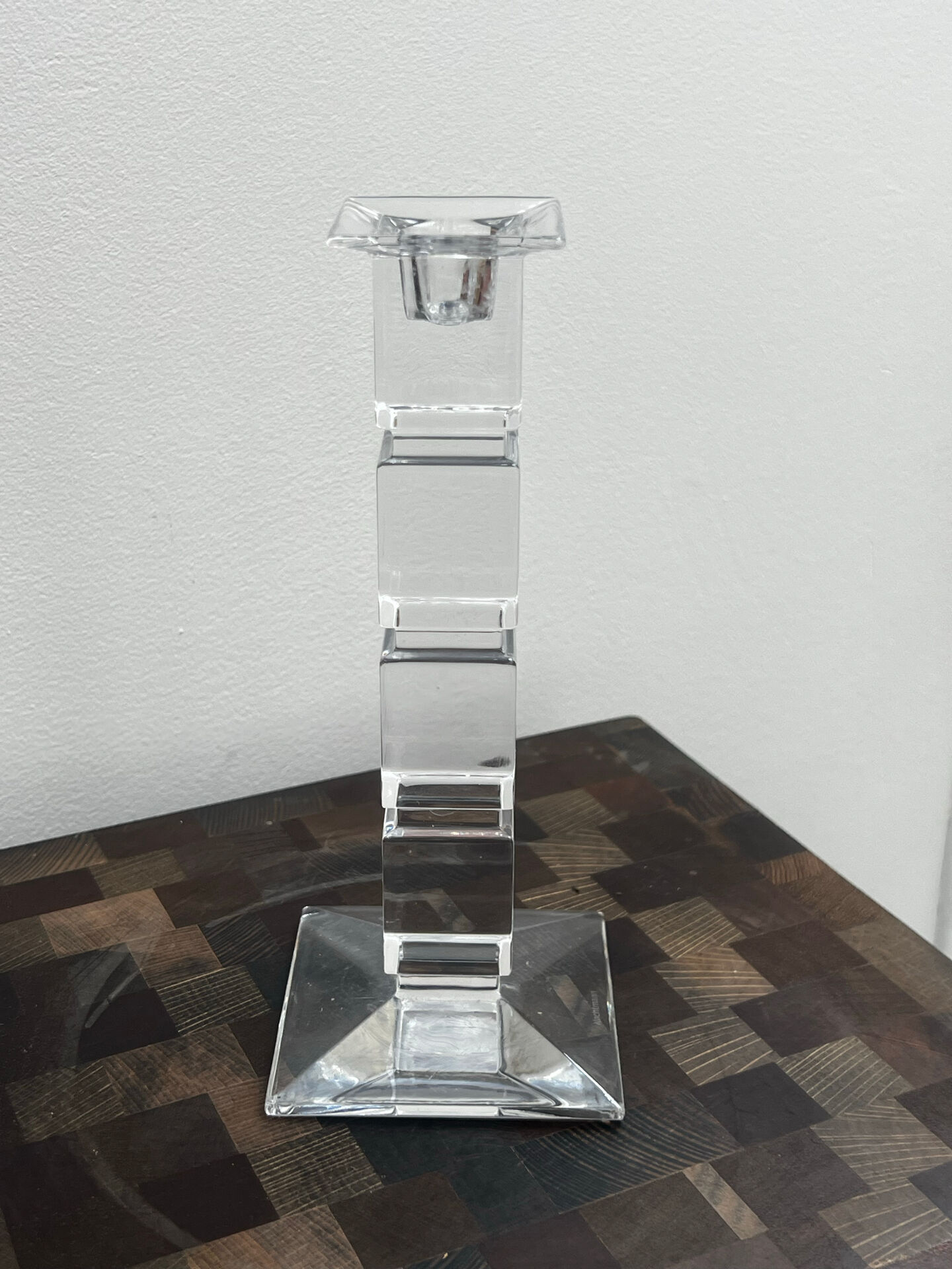 Post-modern crystal candlestick, Nachtmann House