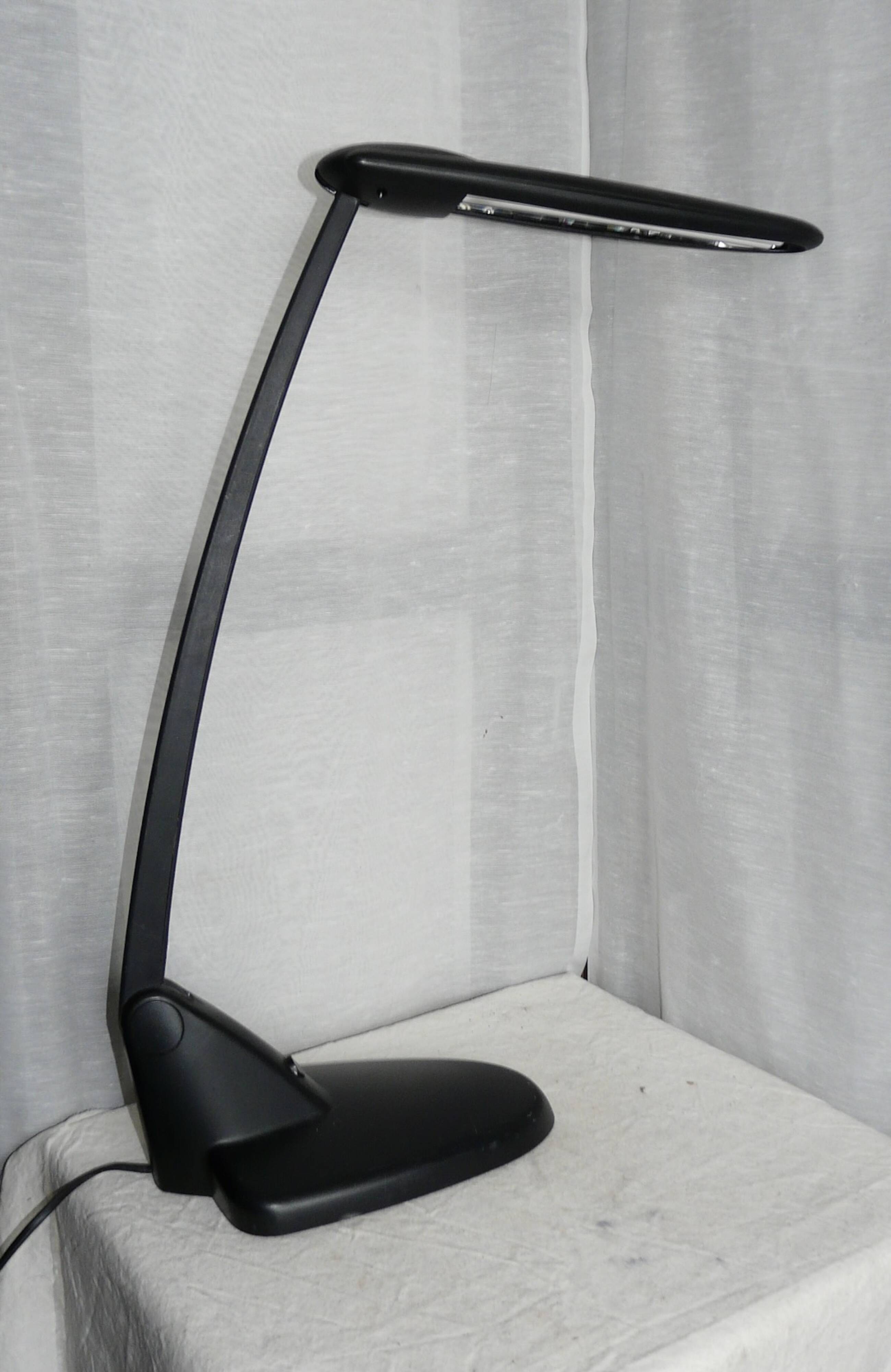 Lampe de bureau noire  Unilux Brio design 1980