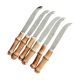6 bamboo cheese knives