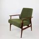 Armchair 'Lis', 1970s olive boucle, design by Henryk Lis - 2 pieces available