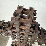 Crucifix sculpture Tramp Art 1900