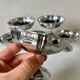 6 vintage 70s stainless steel footed bowls