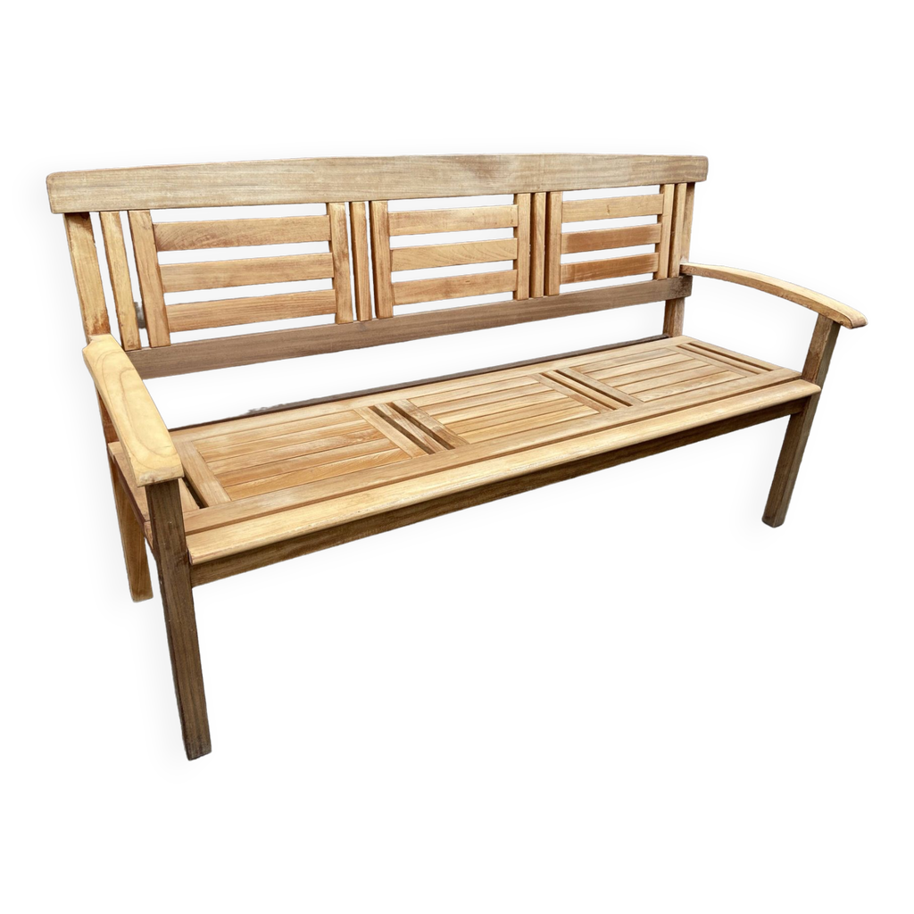 Garden bench Veranda Patio Vintage Teak garden bench 1980s | Selency