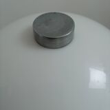 Vintage mushroom lamp, modernist square chrome base.