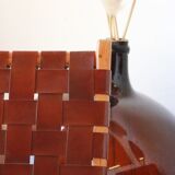 Pair of Teak & Leather heaters - model "Los Angeles" - Olivier de Schrijver