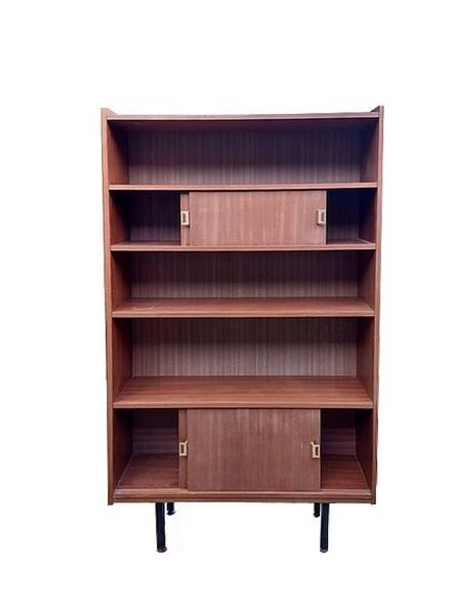 Vintage modernist bookshelf from the 1950s.