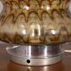 Vintage 1970s amber murano glass table lamp, italian design