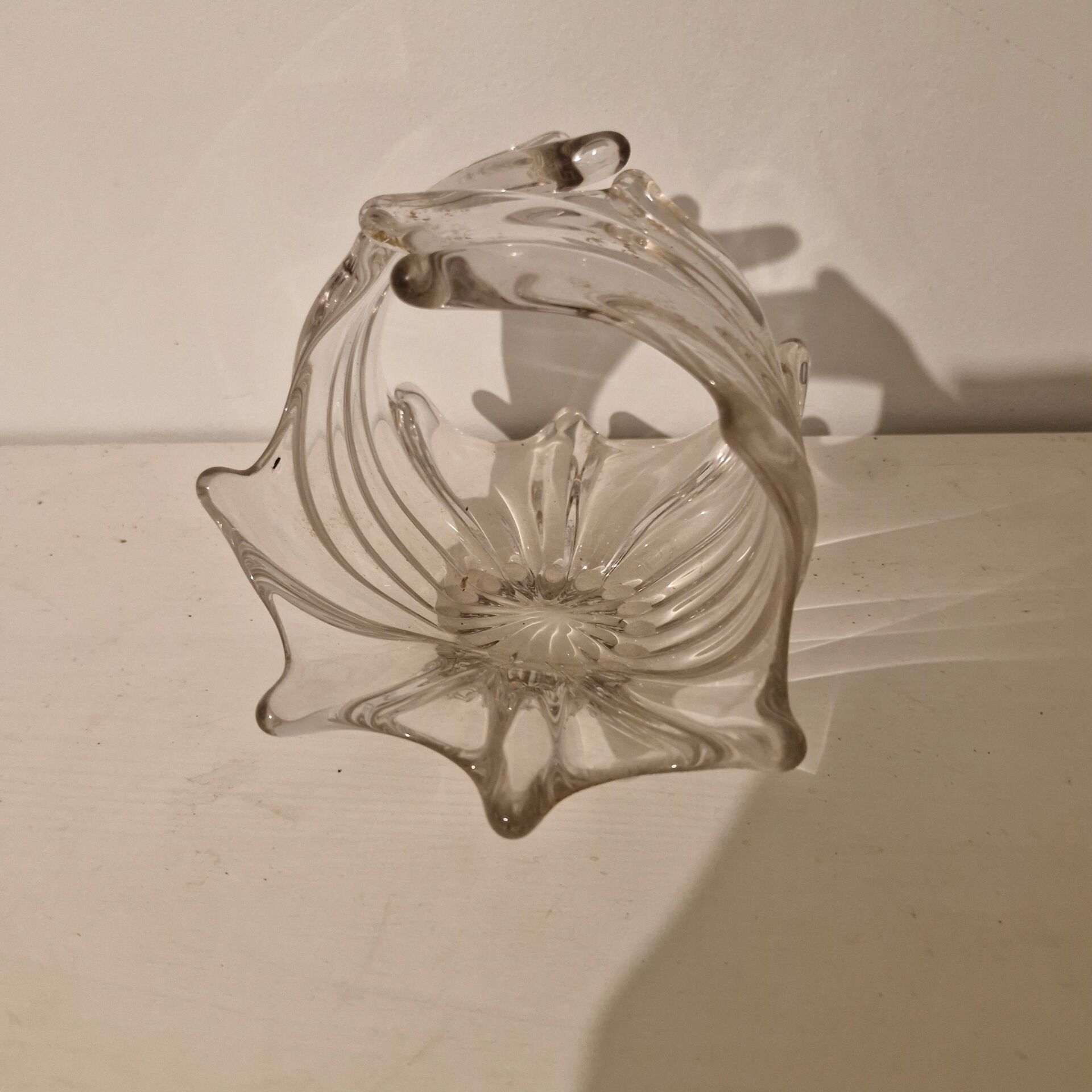Coupe vintage  en verre epais et cristal