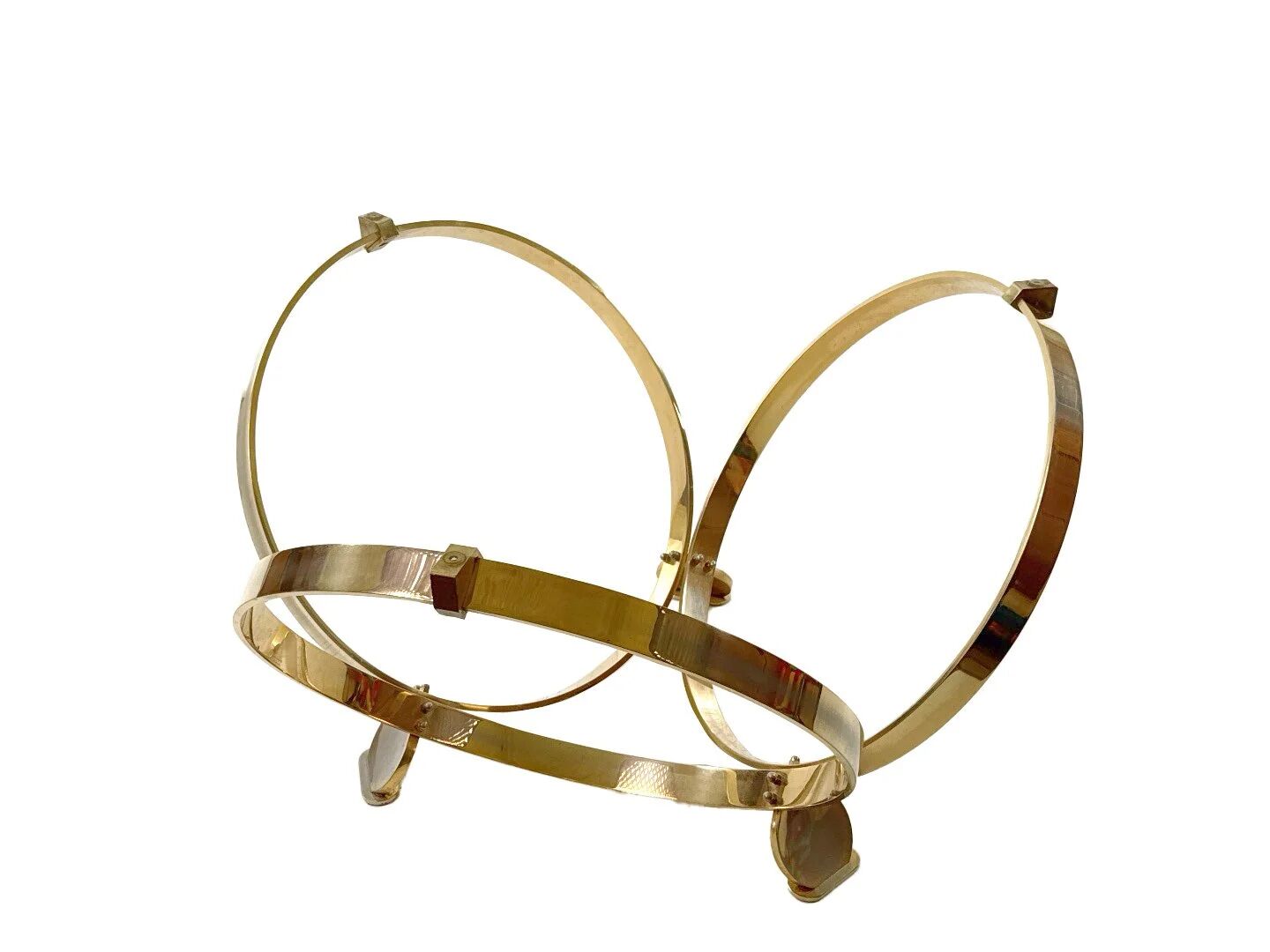 Knut Hesterberg round coffee table in brass with smoked glass