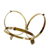 Knut Hesterberg round coffee table in brass with smoked glass