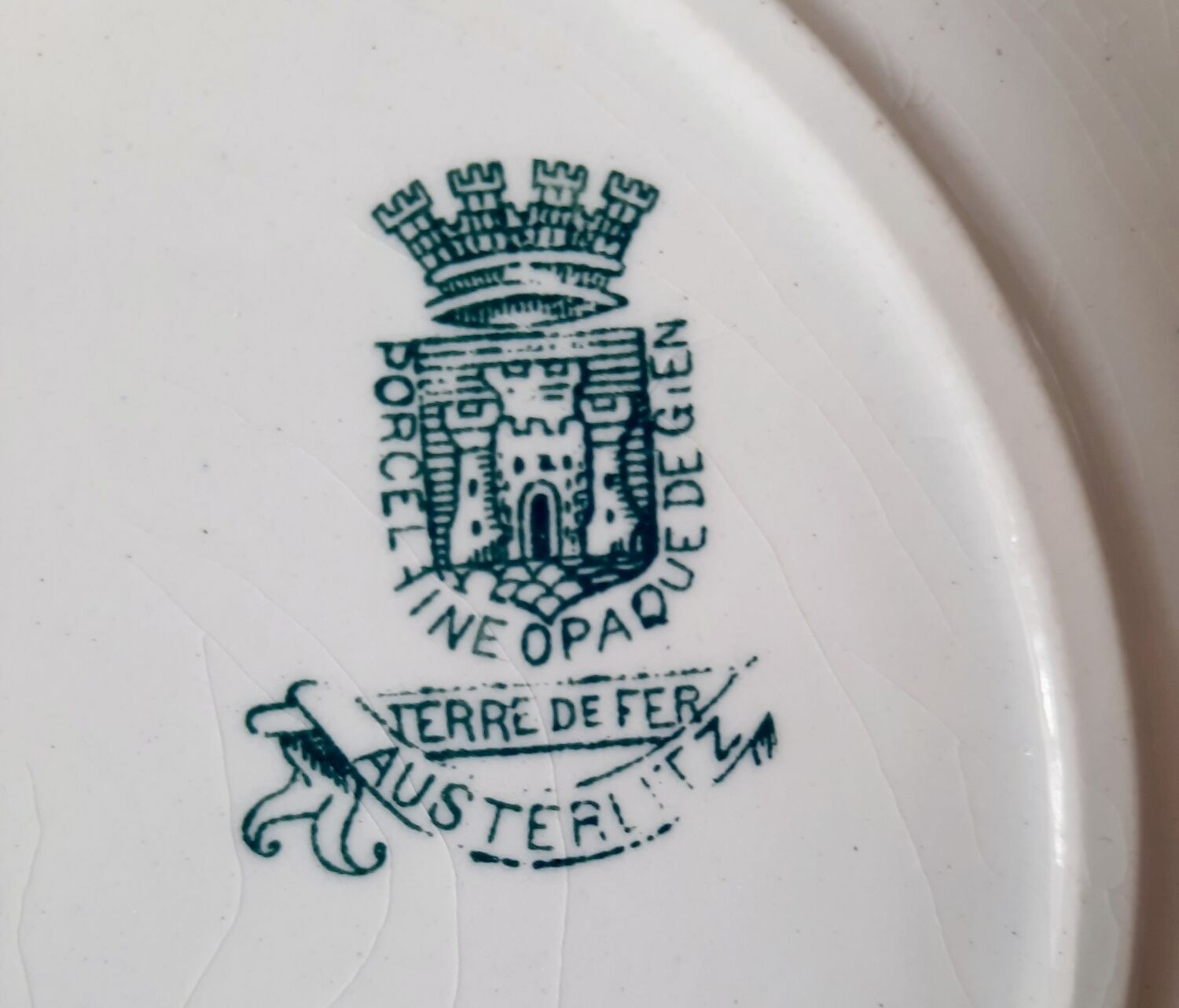Old dessert plates mismatched in iron earth