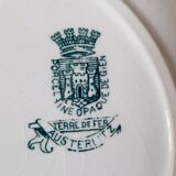 Old dessert plates mismatched in iron earth