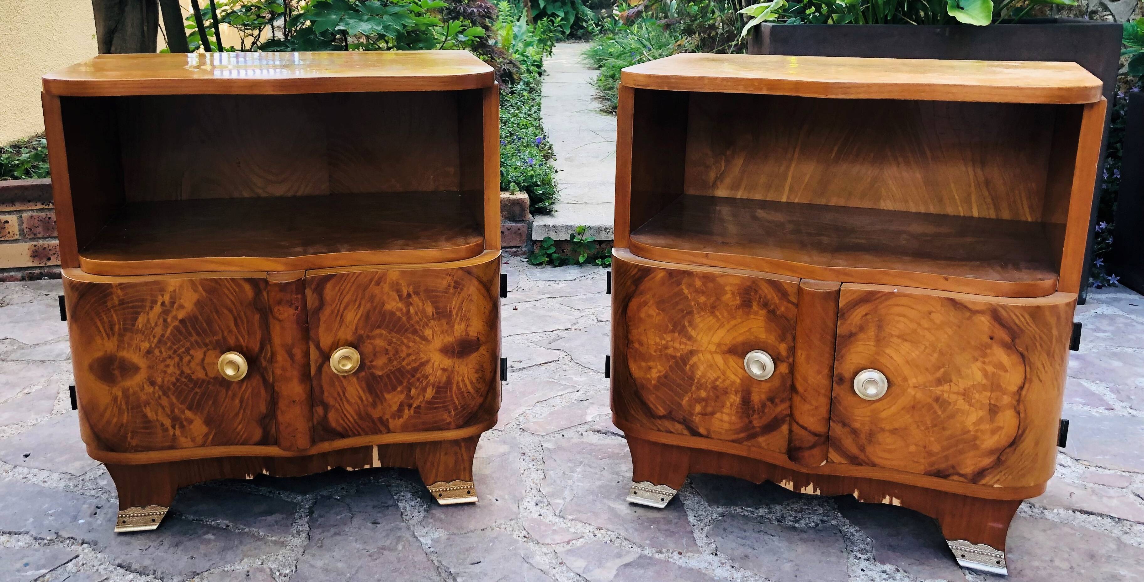 Pair of art deco bedside tables