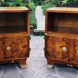 Pair of art deco bedside tables