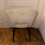 Syrah beige velvet chair - pomax