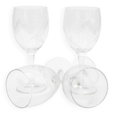 Set of 4 engraved wine glasses - ARC France stemmed glasses
