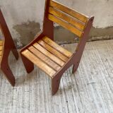 4 vintage Plywood chairs 80s