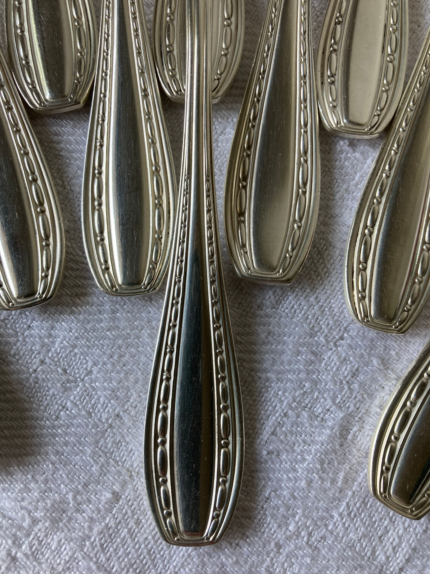12 silver-plated metal ice cream spoons Ercuis, Toledo model