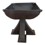 "Brutalist" ashtray quadripod in raw steel 70s