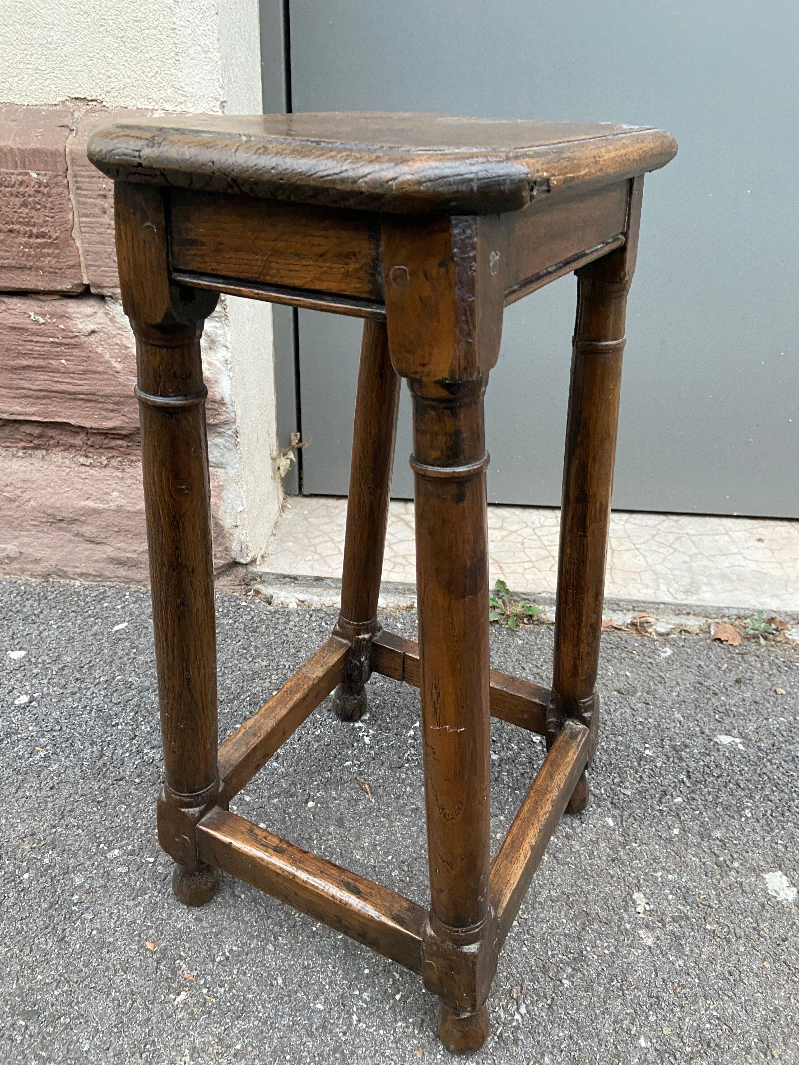 Sellette porte plantes rustique chêne