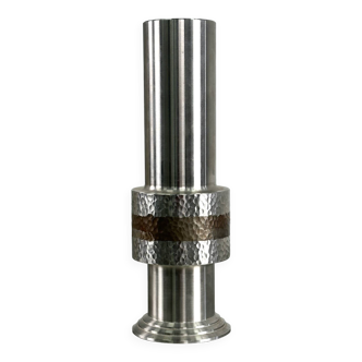 Modern steel brutalist vase from BMF
