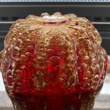 Murano empty bubbled pocket tinted red and gold