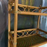 Vintage rattan shelves