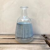 Vintage carafe with vichy black and white tiles