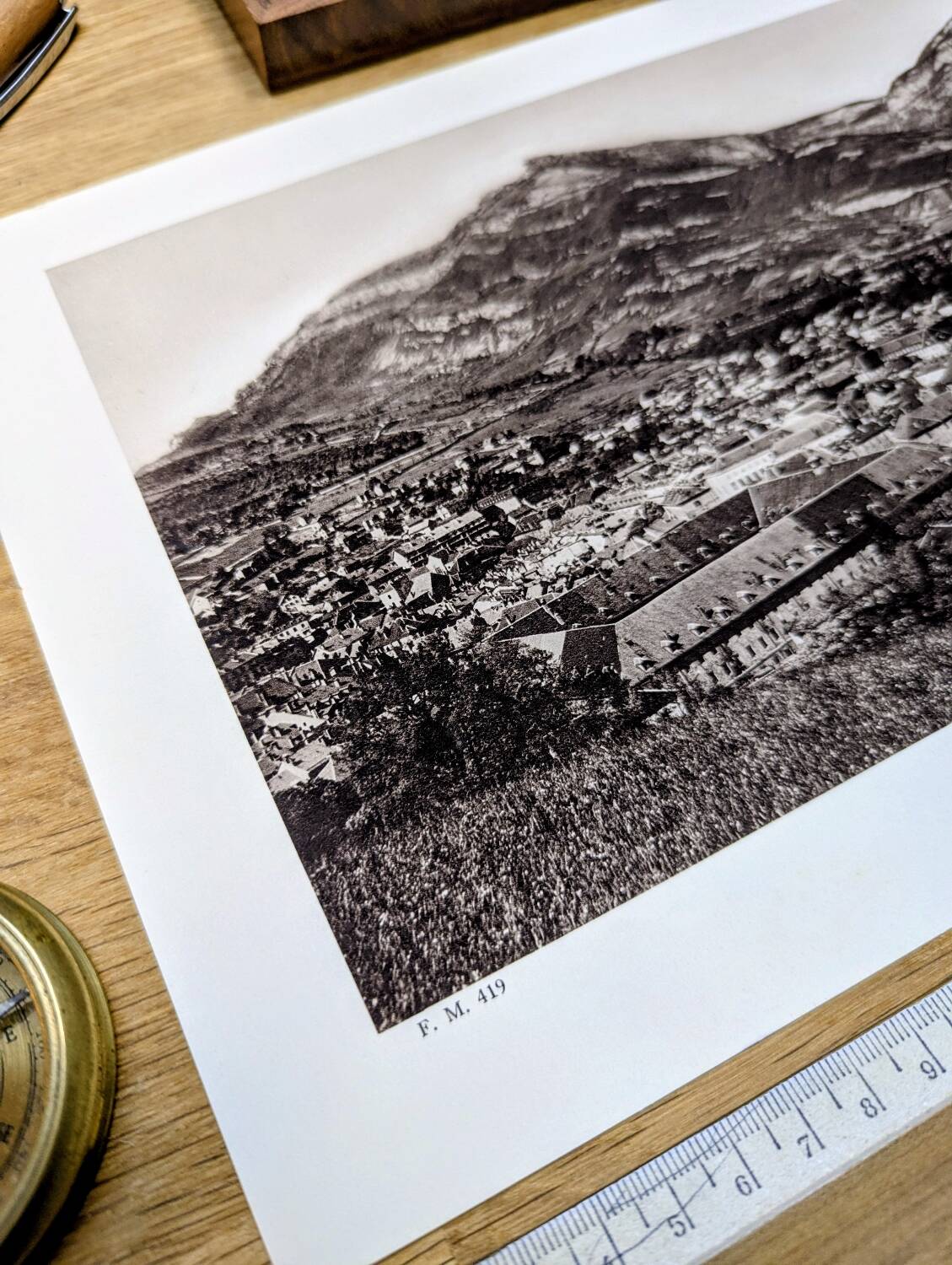 Chambéry, Savoie, photo print from 1942.