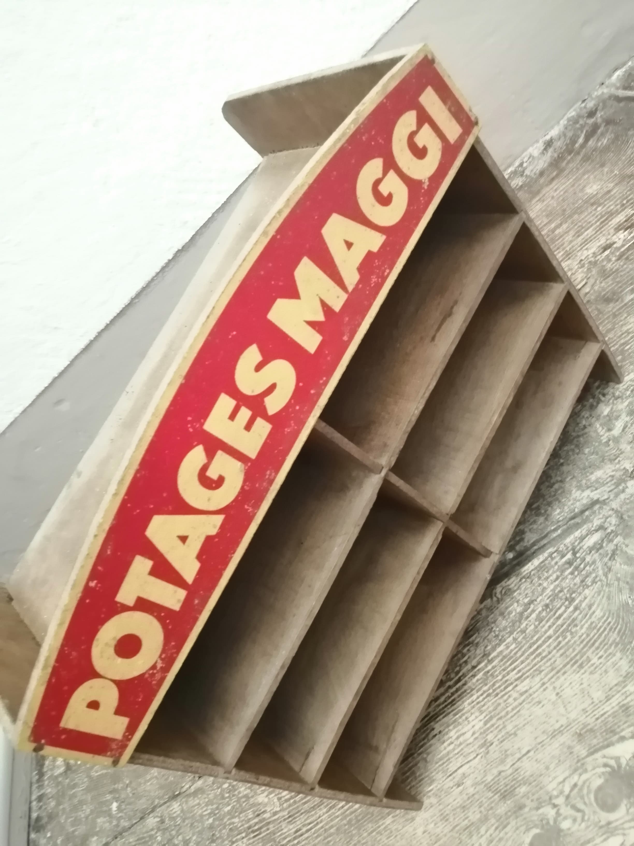 Shelf, maggi "his famous soups"