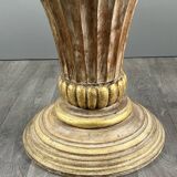 Table with a central carved wooden base, 20th century