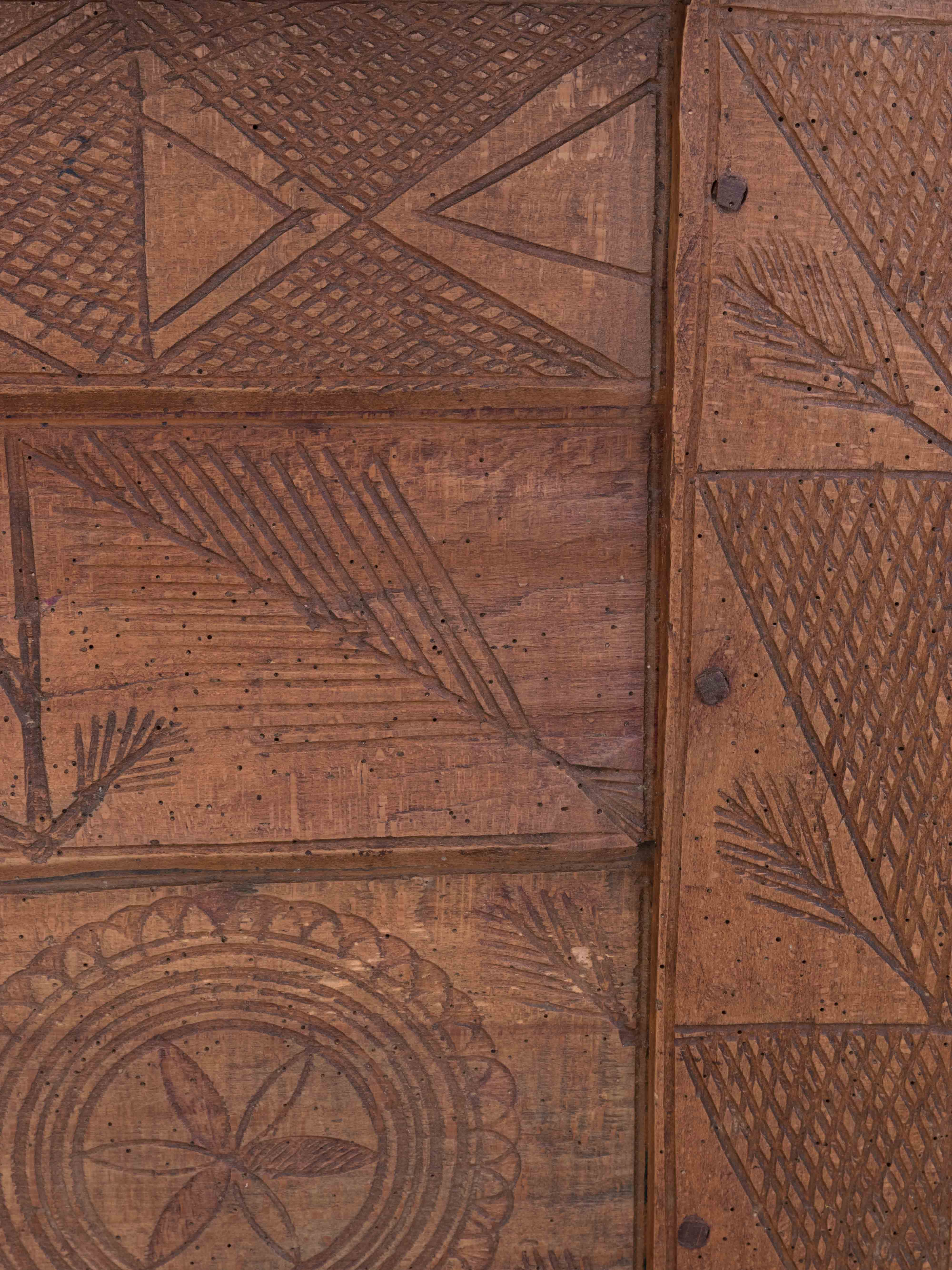 Antique Hand-Crafted Beech Trunk