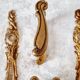 Door handle hardware and 2 French bronze furniture handles