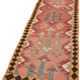 Turkish Handwoven Vintage Herki Kilim 95 cm x 344 cm
